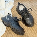 2026秋冬季新款厚底老爹鞋女黑色炸街轮胎运动鞋内增高阿甘休闲鞋