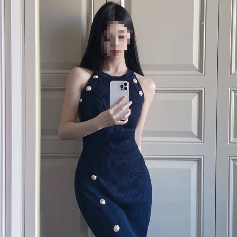 法式高级感小香风套装女气质名媛御姐风针织开衫包臀连衣裙两件套|undefined