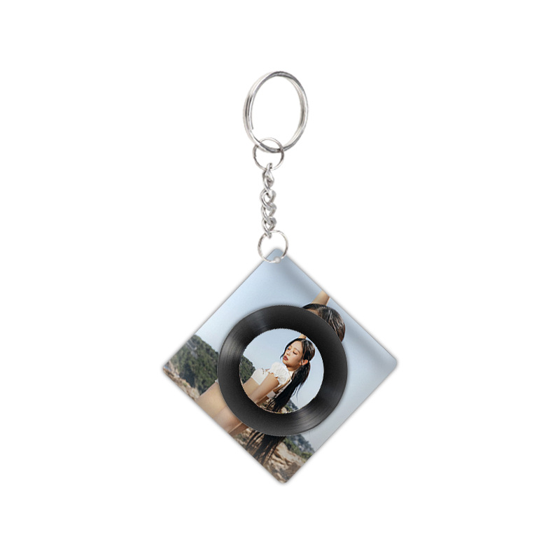 YF BLACKPINK JENNIE Acrylic Keychain Studio Album Less Than A Lover Pendant Charm For Backpack Keys FY