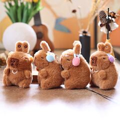 かわいいウサギの耳が動くカピバラペンダントぬいぐるみカピバラランドセルペンダント