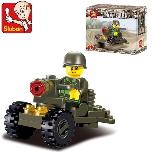 A small Lüban block set for one-piece delivery, the Army Division Series 0118 anti-tank gun, children's intellectual puzzle toy