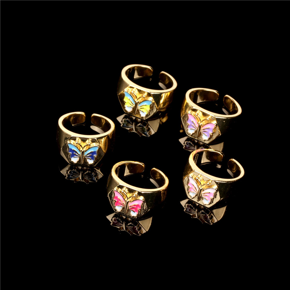 Wholesale Jewelry Butterfly-shaped Open Copper Ring Nihaojewelry display picture 13