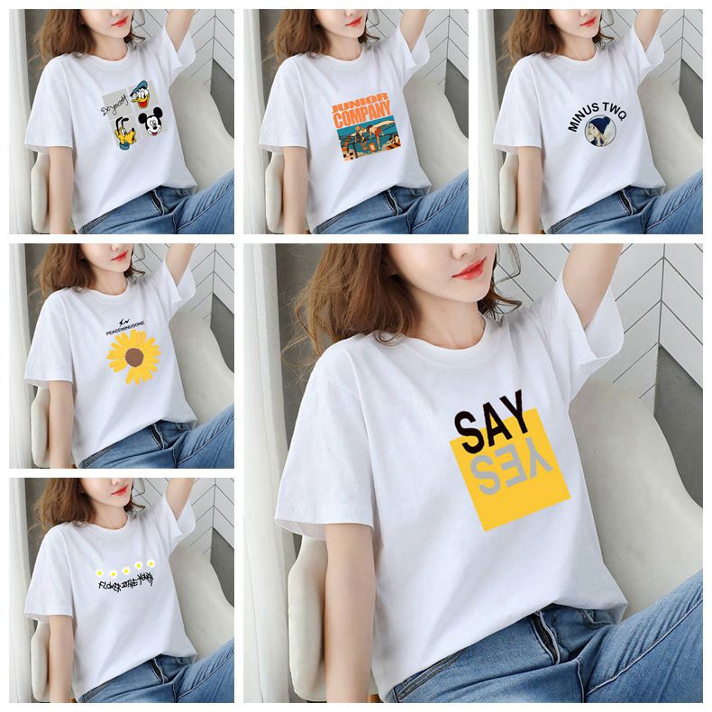 女装白色短袖T恤