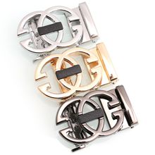 网店新款热销镂空字母皮带扣40男士锌合金喷砂腰带头厂家现货批发