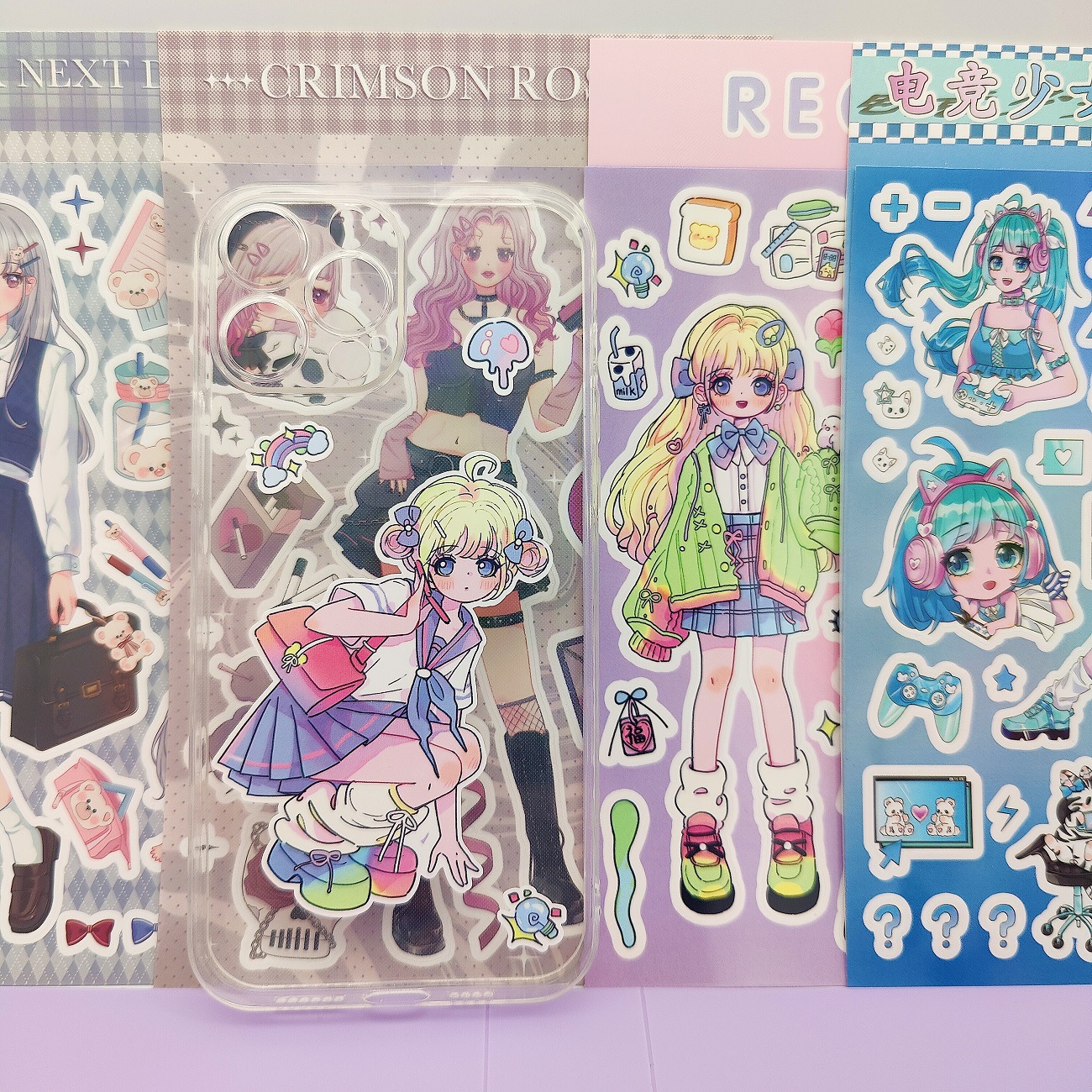 13g Weight 1 Piece Quantity Class, Learning, School Occasion Special Adhesive Sticker Material Cartoon Pattern Cute Style Original Korean Style Hand Account Cartoon Goo Card Stickers Wholesale Ins Cartoon Characters Cute Laser Goo Card Small Stickers 4