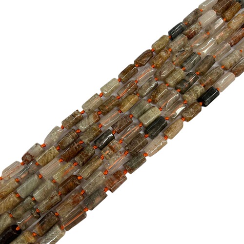 Natural raw stone column crystal column loose beads original cut straight hole cut round tube beads diy jewelry accessories cylindrical beads