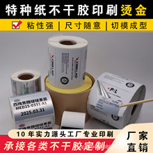 贴纸定制特种纸印刷牛皮纸亚银纸超强粘定做烫金包邮不干胶标签纸