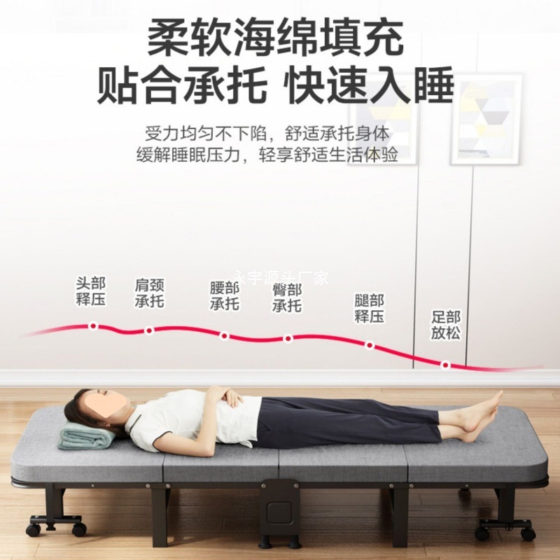 单人折叠床午休床成人折叠床办公室午睡折叠床单人便携行军床|undefined