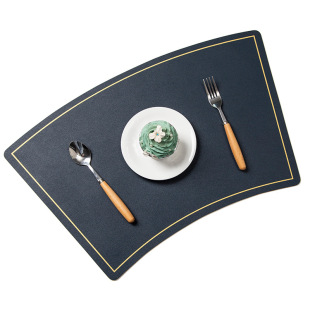 Factory spot wholesale Nordic wind oil-proof waterproof insulation Western food mat hotel home Phnom Penh double-sided leather food mat