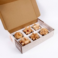 Wholesale Luban Lock Toy Complete Set Wooden Kongming Lock Adult Six-Nine-Piece Elementary School Children's Educational Building Block Set