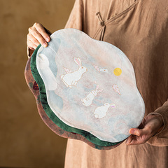 雲紗茶席雙面干泡茶席茶台墊禪意桌旗茶道桌席絹紡茶席國風新中式