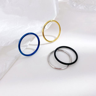 Ins Sense of Design Niche High-End Design Elegant Versatile Circle Ring Stainless Steel Simple New Jewelry Tail Ring