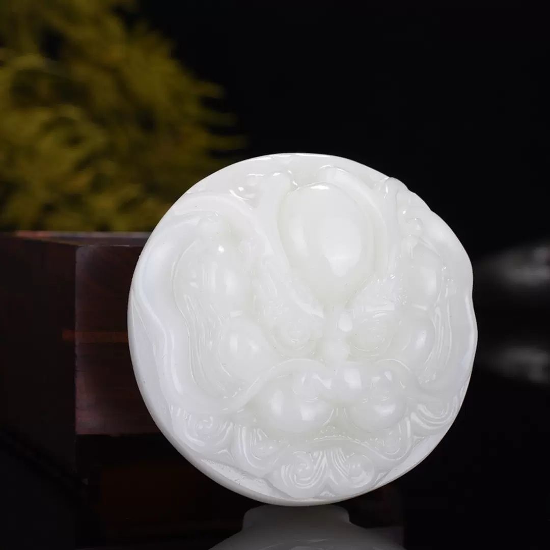 新疆天然和田白玉兽面皮带扣男士白玉虎头兽头玉石腰佩腰扣腰带扣