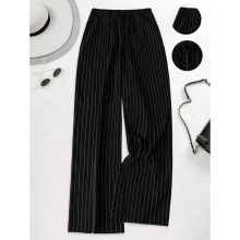 L 27807 Stripe wide leg pants �����������п�羳����ͨ��