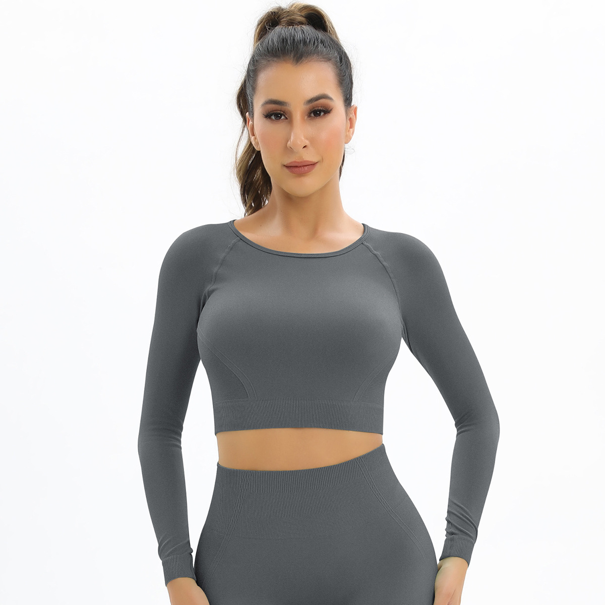 Women's Long Sleeve T-shirt For Exercise And Fitness Training_voghion.com