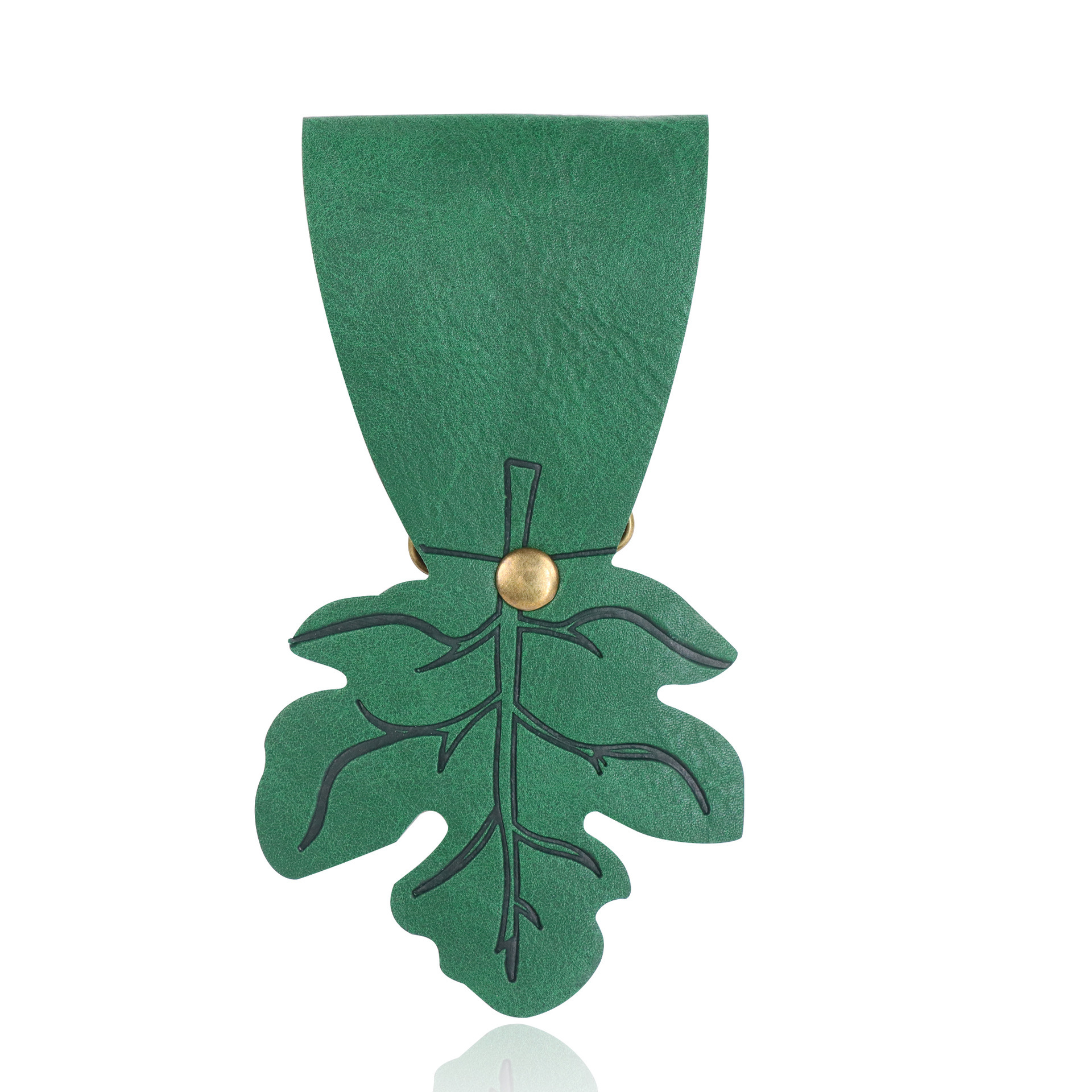 녹색 단풍잎 클립