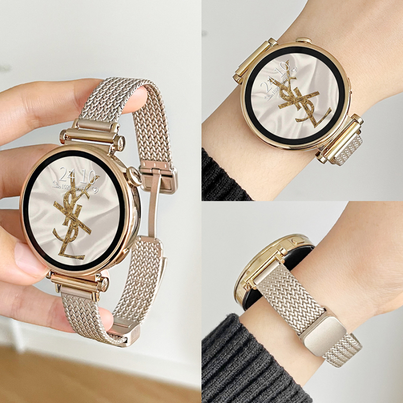 Suitable for Huawei Gt5 Watch Strap Milan New Gt4 Smart Watch Gt3Pro Metal Watch4 Wheat Ear Magnetic Summer