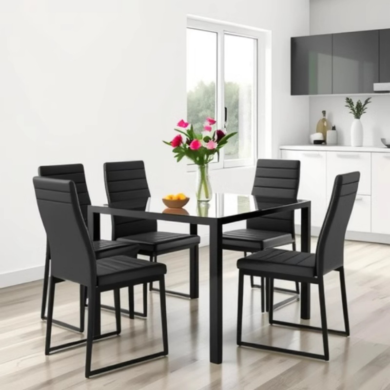 Dining chairs embalaje de pedido por correo Amazon venta caliente silla de línea horizontal comercio exterior transfronterizo silla de comedor de lujo ligero de alta gama