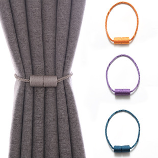 Modern simple punch-free installation-free cylindrical magnetic buckle strap spot wholesale cross-border curtain strap curtain buckle