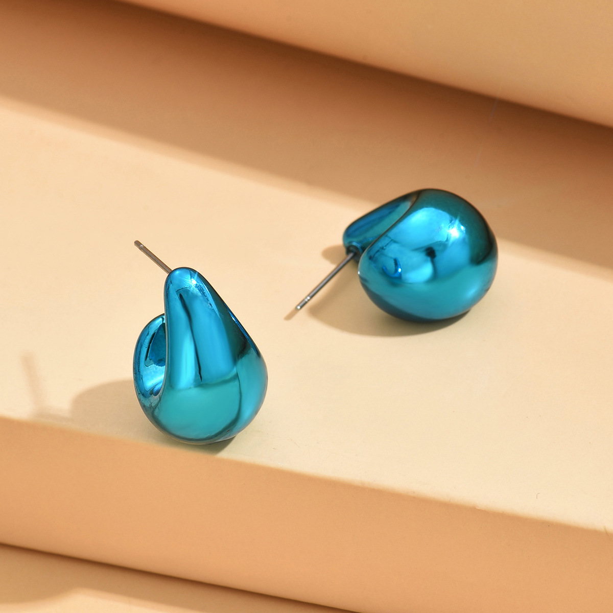 1 Pair Simple Style Classic Style Water Droplets Plating Arylic Ear Studs display picture 4