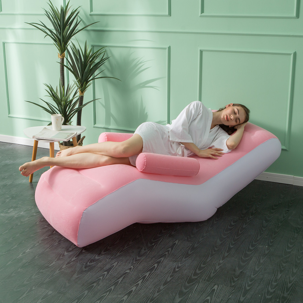 New Inflatable Lazy Sofa Fashionable And Comfortable Lunch Break Lazy Recliner Indoor Foldable Bed Leisure Air Stool