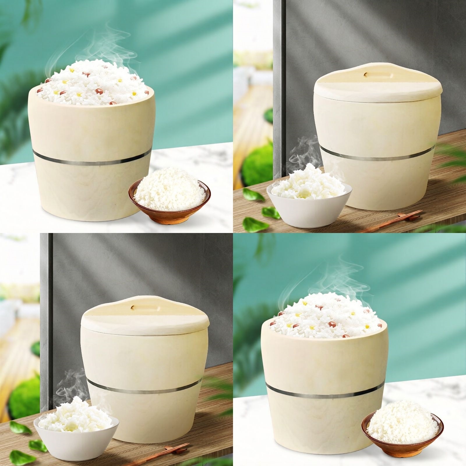 Wooden rice steaming bucket, traditional rice steaming bucket, restaurant rice steamer, home and commercial use