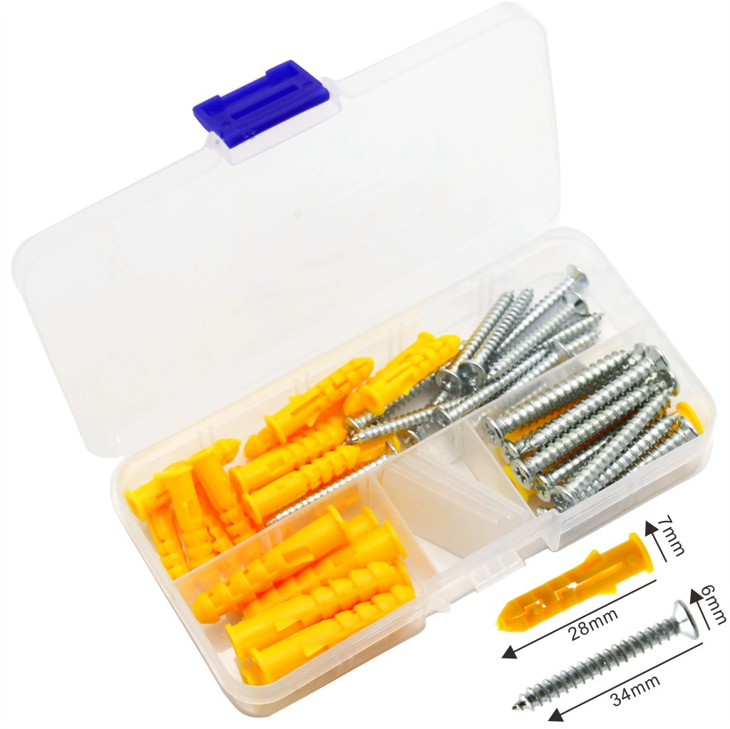 Напорная резиновая пробка Самонатурная винтовая комбинация Набор расширительных винтов