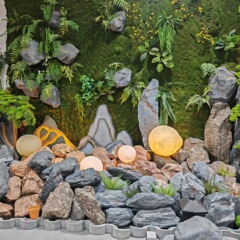 模擬 PU フォームストーン風景偽フォームストーングレーホテルガーデンエンジニアリングサンドストーン黒山石