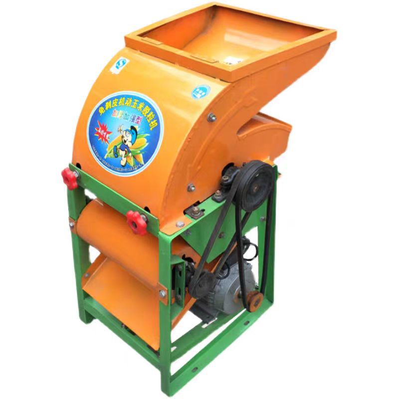Máquina de trillación de maíz sin pelado doméstica totalmente automática de dos fases 220V trillación de pelado de granos
