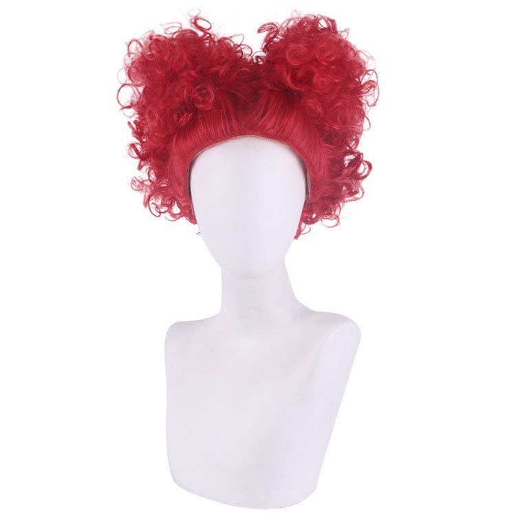 Parrucca lunga e dritta per cosplay di Alice nel paese delle meraviglie, Regina Bianca, Specchio, Cappellaio Matto, Regina di Cuori, sintetica, con clip, taglia media_voghion.com