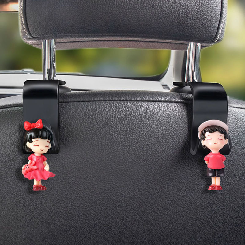 Suministros de decoración de automóviles Gancho de coche, respaldo de asiento, celebridad de Internet, pareja 3D, gancho de coche de dibujos animados, regalo de sala en vivo