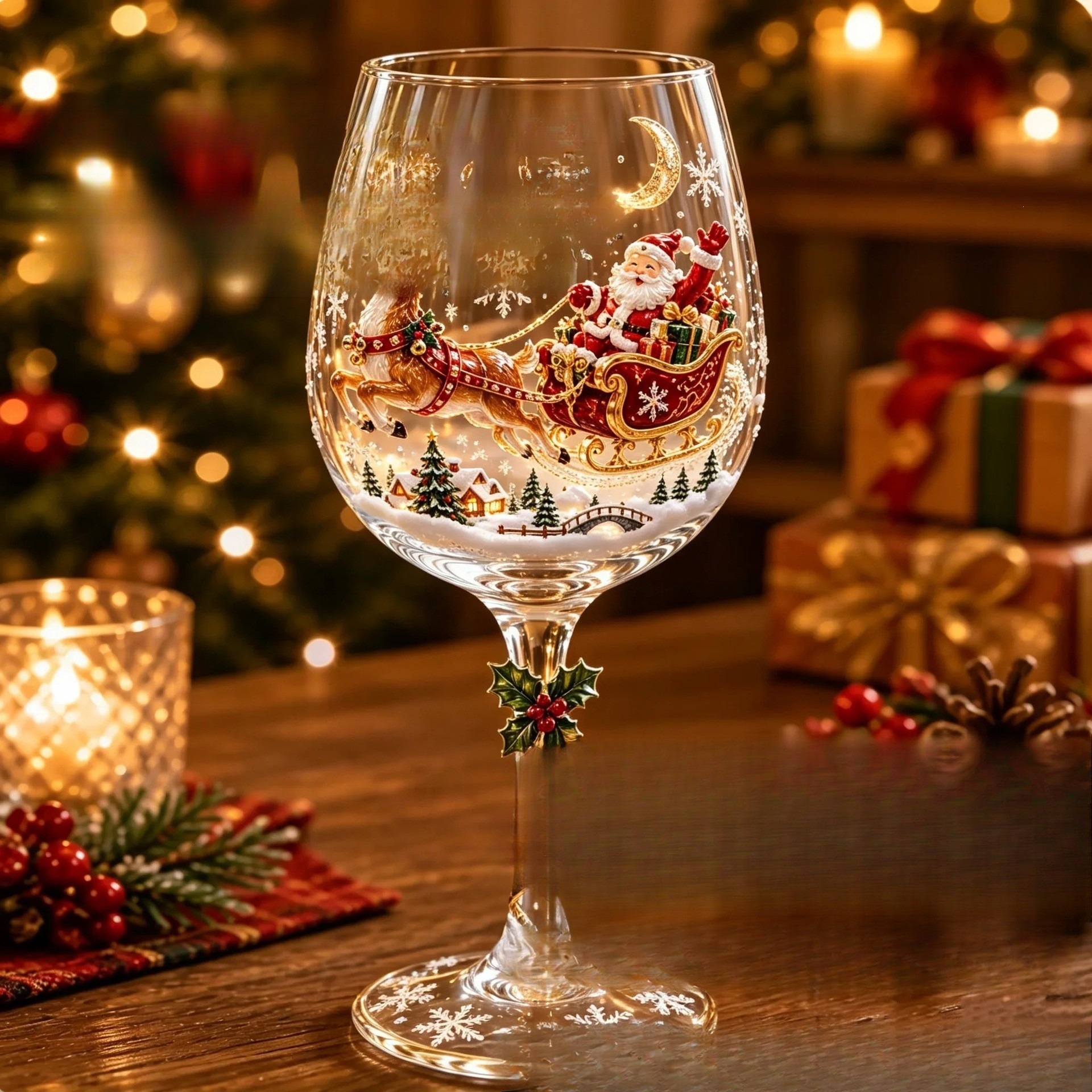 Copa de Vino Decorativa Navideña de Plástico PET Decorativa para Navidad image 8