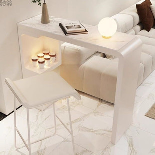 Casual Mini Bar Table, Home Small Bar, Simple Slate High Table, Long Table, Living Room Sofa, Balcony Partition