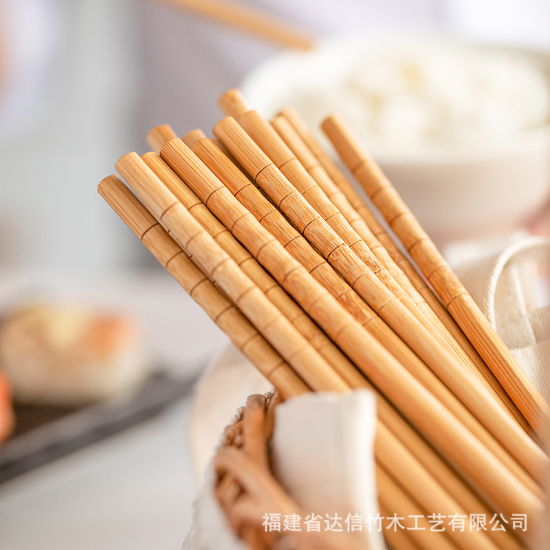 Venta caliente 20 pares de palillos de bambú de alta calidad hogar sin pintar y sin cera palillos Hotel vajilla traje