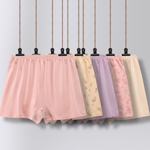 中老年纯棉女士内裤平角裤纯棉印花舒适宽松四角内裤批发一件代发