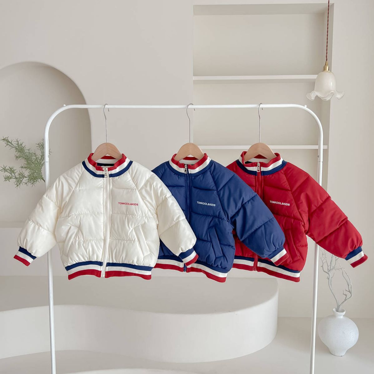 Children's Baseball Cotton Clothes Autumn And Winter Fashionable Boys'Cotton Clothes Korean Style Girls'Warm Jack