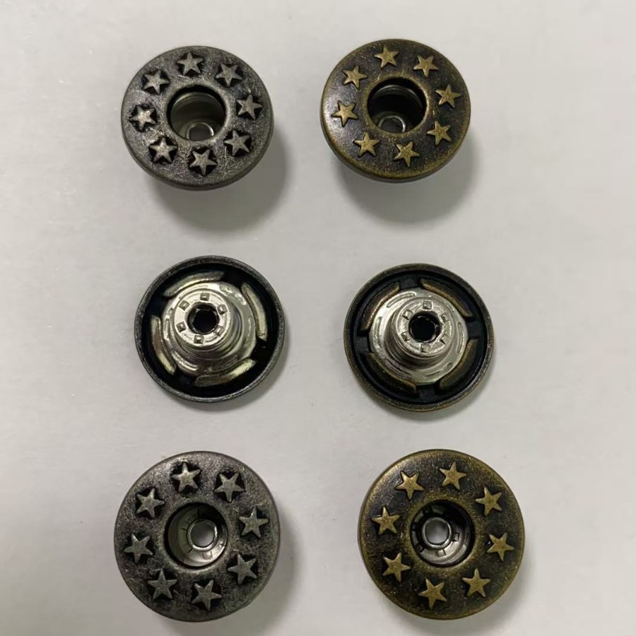 高档金属牛仔工字扣 锌合金牛仔裤纽扣 单针工字扣背带裤电镀纽扣