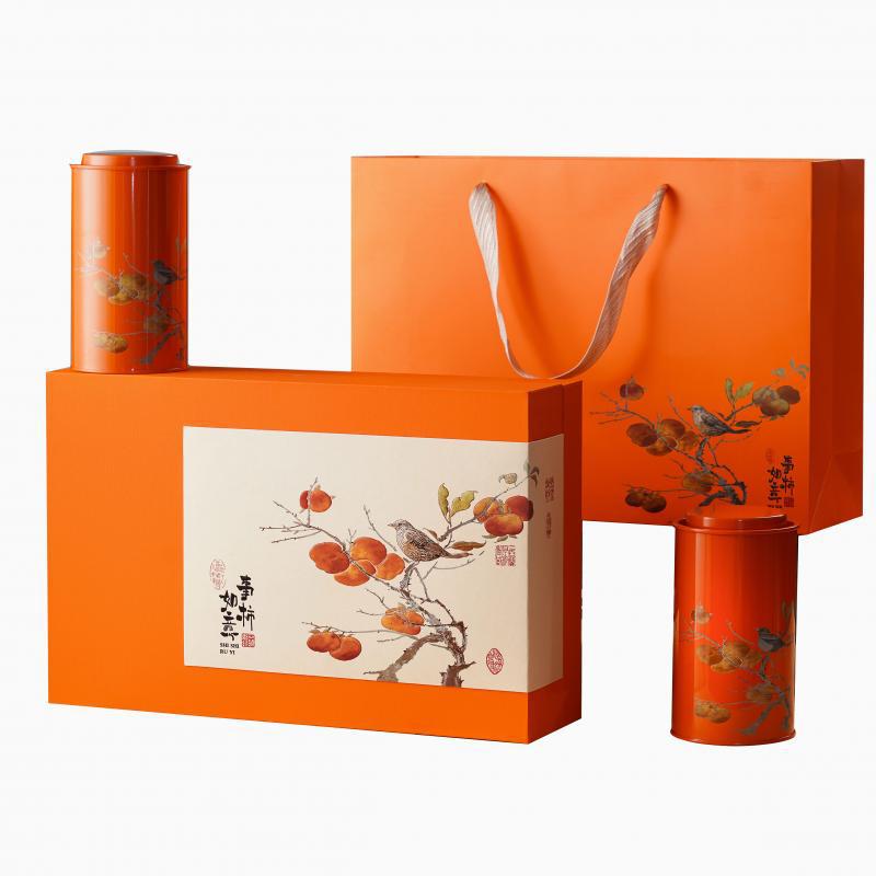 New Tea Leaf Packaging Box Red Empty Box Oolong Tea General Iron Can Half Jin Pack Empty Gift Box