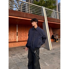 行星世界 美式vibe复古翻领飞行夹克保暖棉服bomber短款外套男