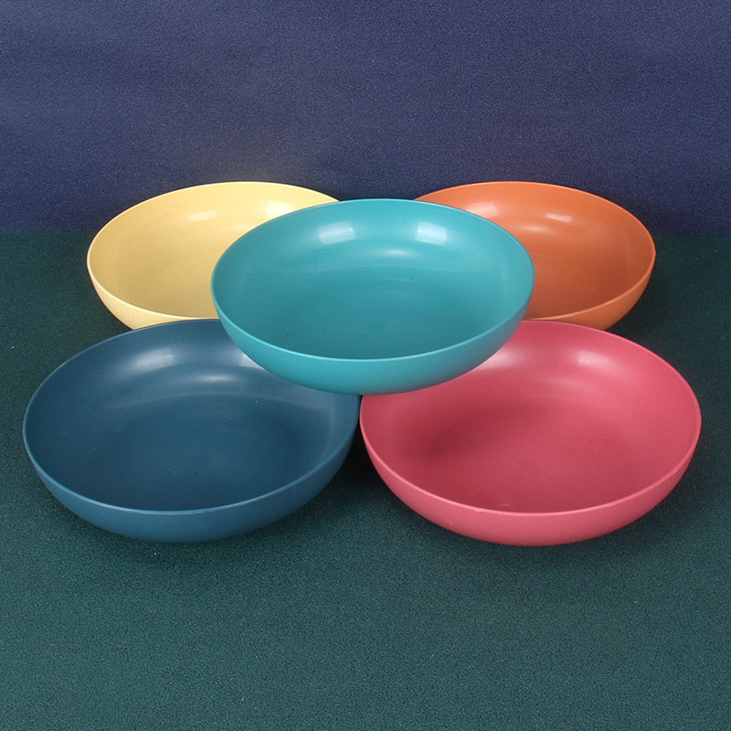 15cm profundo plato de hueso redondo 10 unids paja de trigo gota-resistente pastel plato de plate