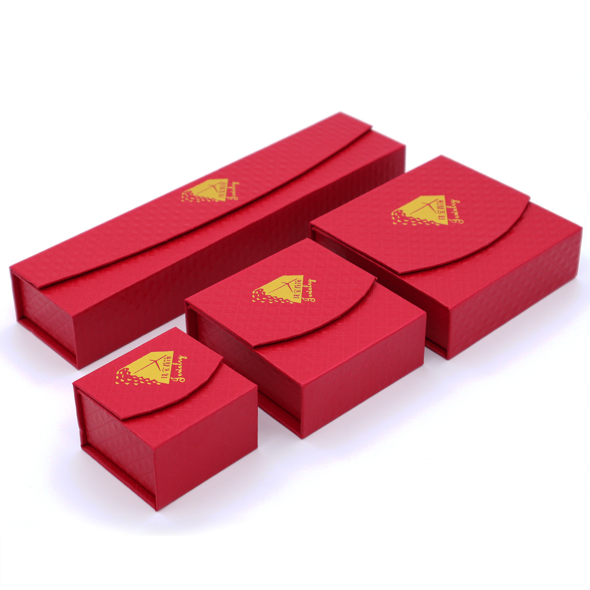 饰品半圆平磁包装盒戒指耳钉项链收纳首饰盒珠宝手镯盒可定logo