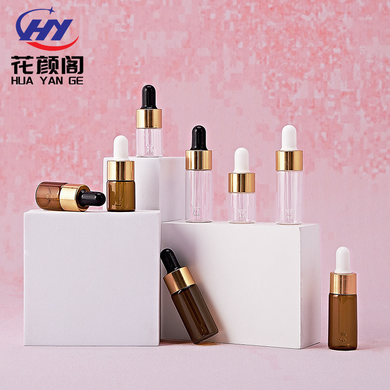 现货 5ml玻璃按压滴管瓶精油瓶10ml精华原液瓶化妆品小样分装瓶|undefined