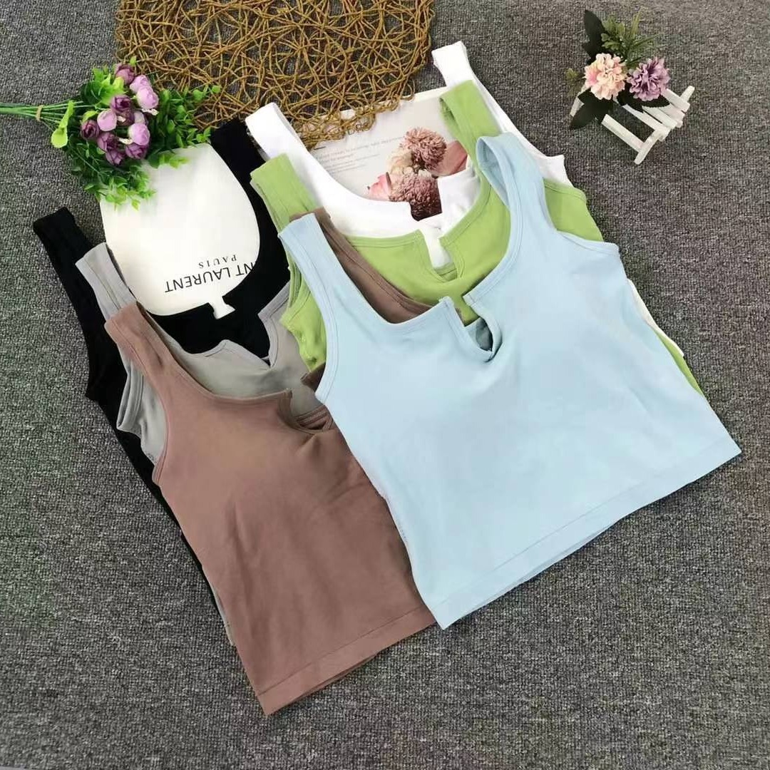 Nueva taza fija sin costuras de alta calidad, chaleco de dama sin anillo de acero, bra de yoga, ropa interior deportiva, mujer al por mayor