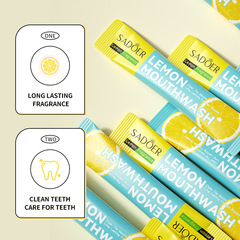 Full English SADOER Lemon Mouthwash Boxed Fresh Oral Care Teeth Cleaning Portable Cross-Border Foreign Trade Wholesale