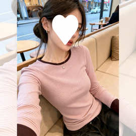 2026春秋季新款韩版长袖T恤女设计感