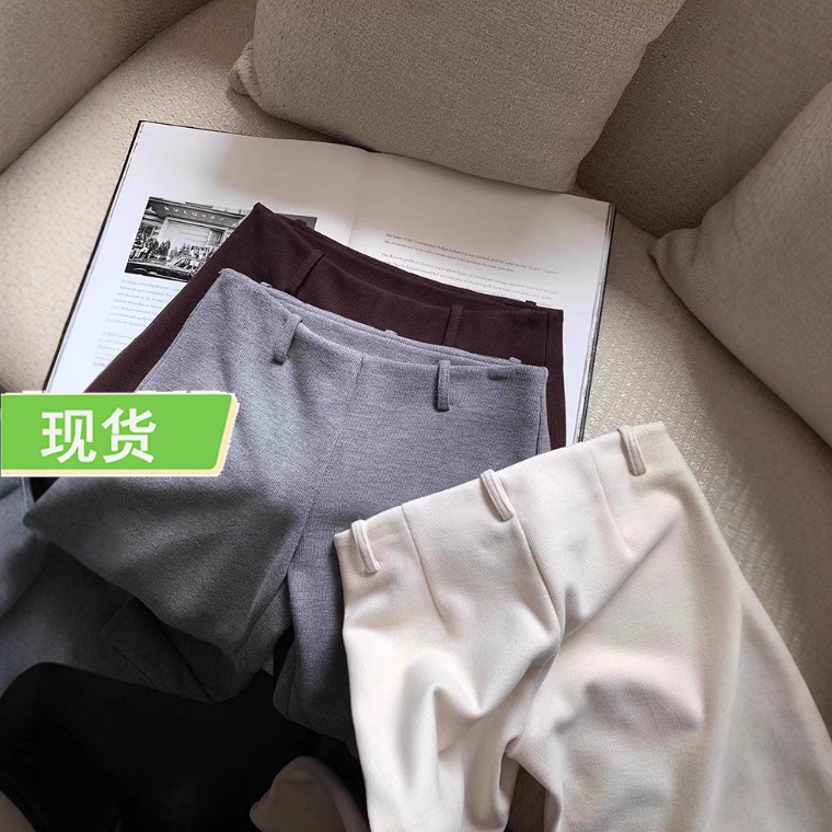 'Walking Pants' Are Super Warm for Winter! High D Composite Silver Fox Velvet Slightly Flared Casual Pants White Pants for Women