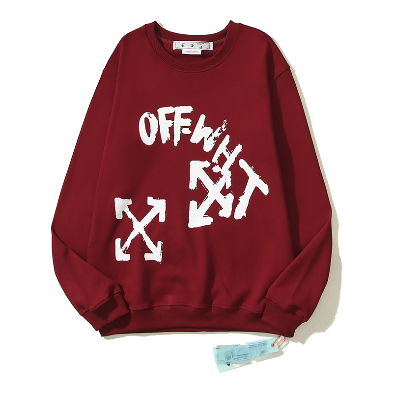 Off-White Sweatshirt Dissolved Arrow Logo Burgundy