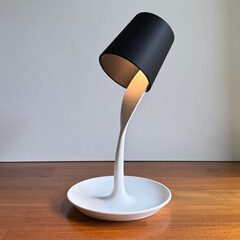 クロスボーダー新品Table lamp with trayトレー付き電気スタンドホームリビングルーム装飾品置物