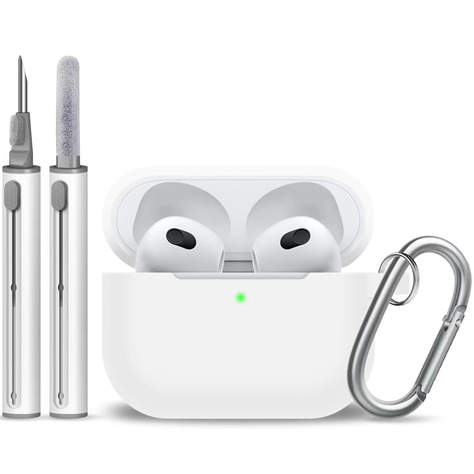 Botón de montaña de manzana para protección de airpods con bolígrafo de limpieza del mismo color