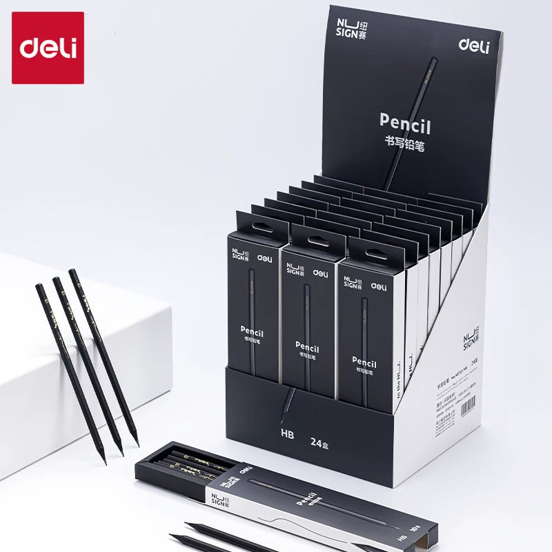 Deli New Sai Black Wood Pencil NS722 Графит HB/2B карандаш для дошкольников начальной школы Элементарная школа Шестигранный карандаш для письма